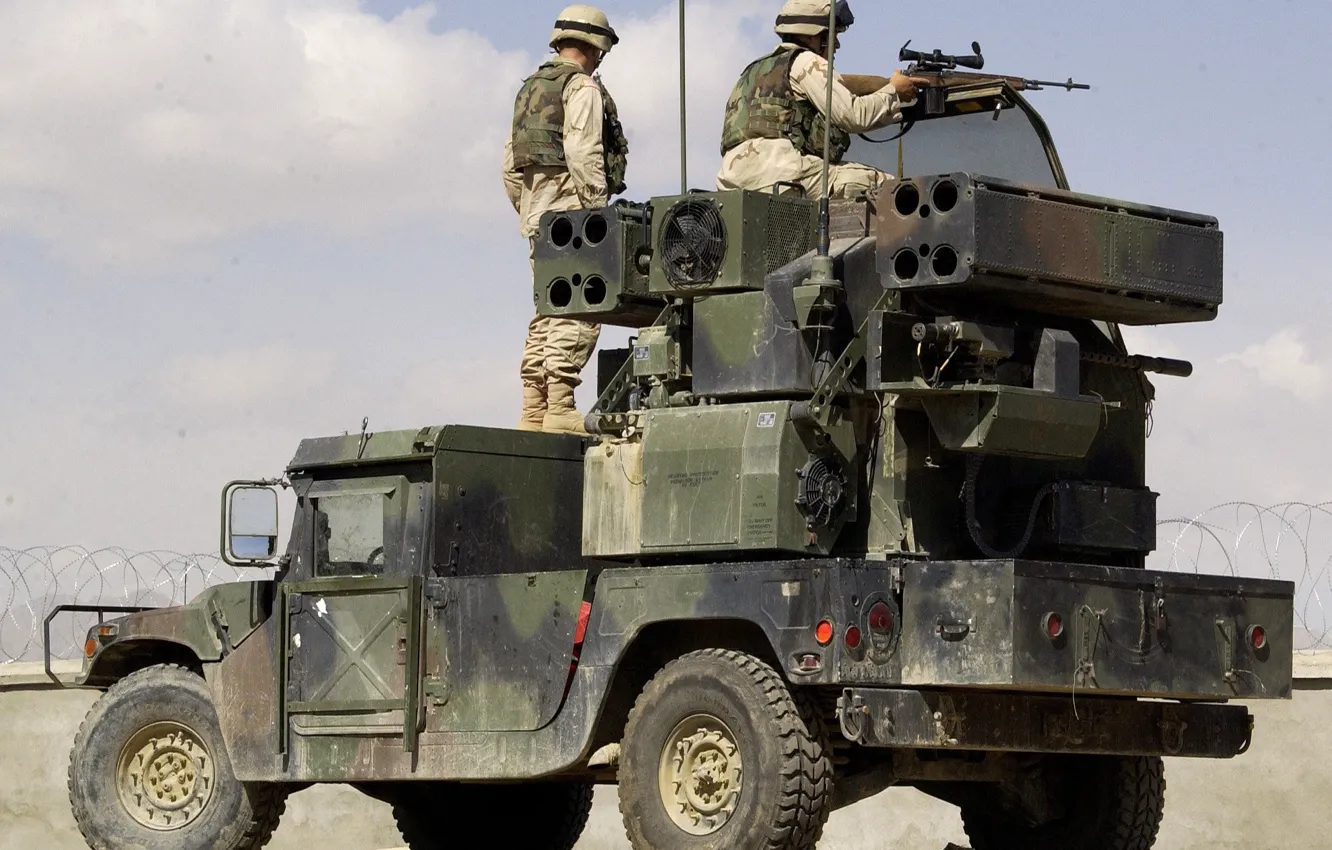 Фото обои military, army, american, US Army, missile, High Mobility Multipurpose Wheeled Vehicle, Stinger, military vehicle