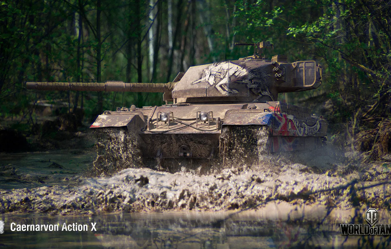 Фото обои WoT, World of Tanks, Wargaming, Caernarvon Action X