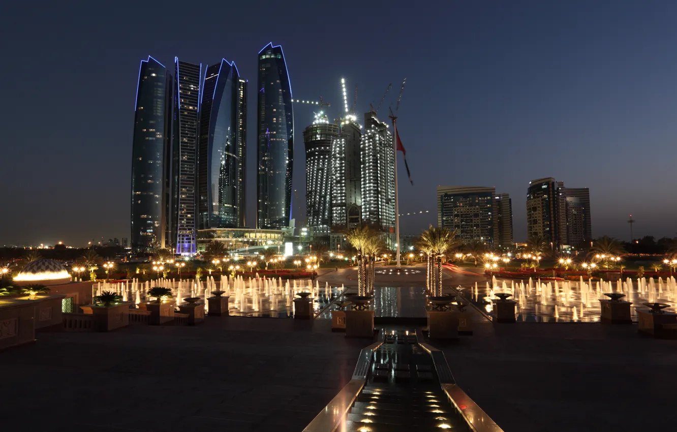Фото обои фонтан, отель, Эмираты, Arab Emirates