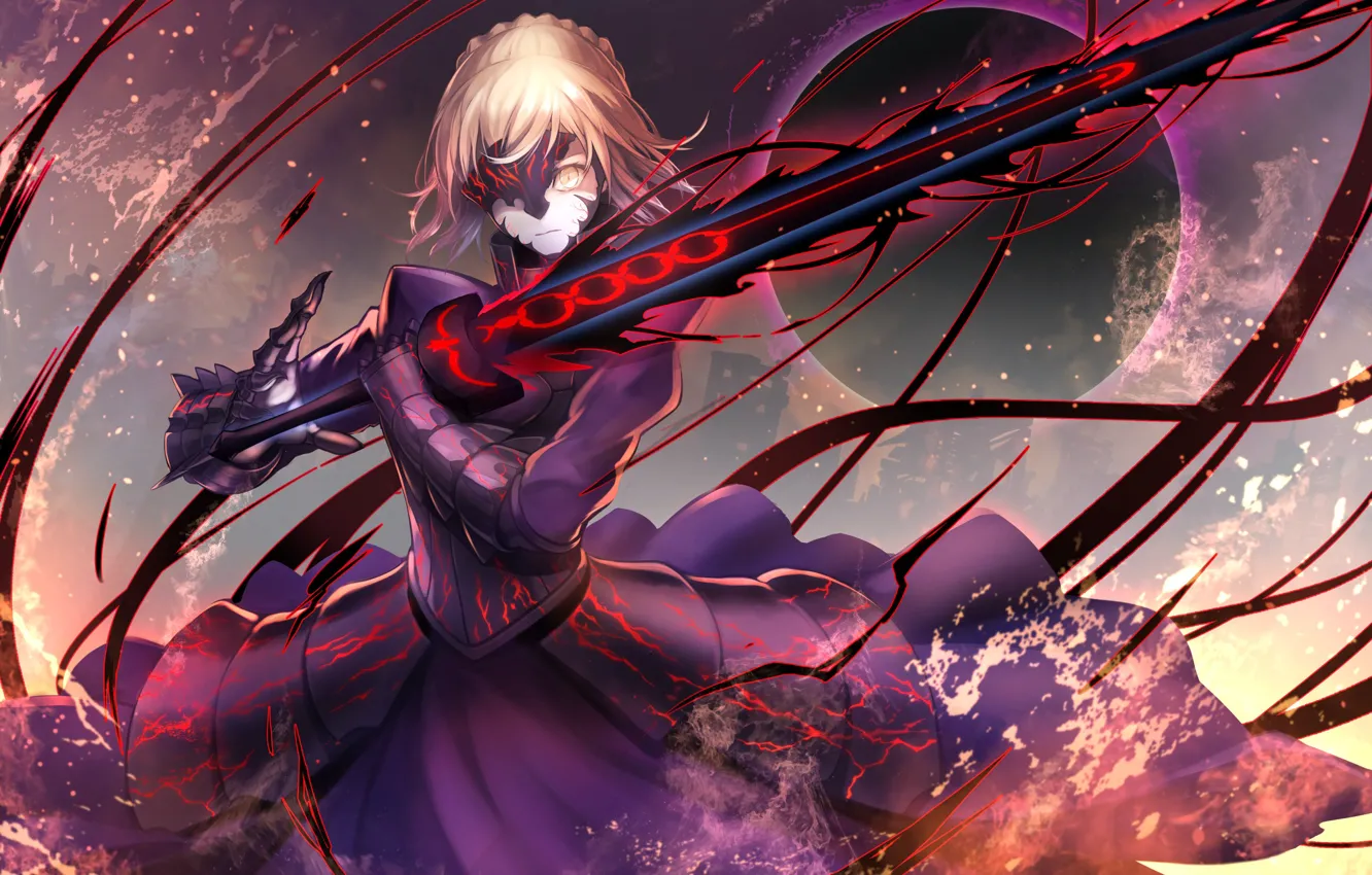 Фото обои меч, сейбер, Fate / Grand Order, Судьба великая кампания