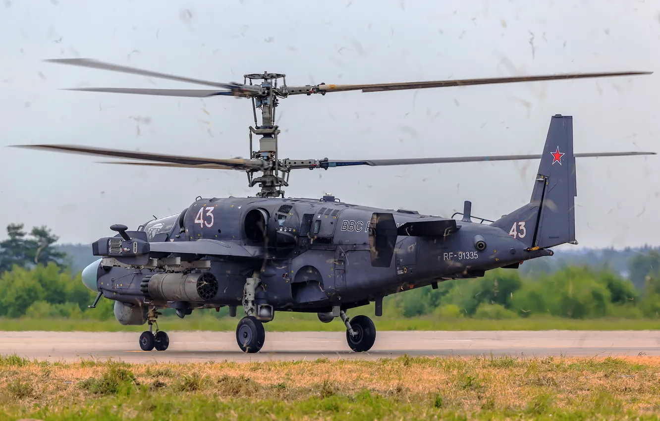 Фото обои вертолёт, российский, Ка-52, ударный, «Аллигатор»