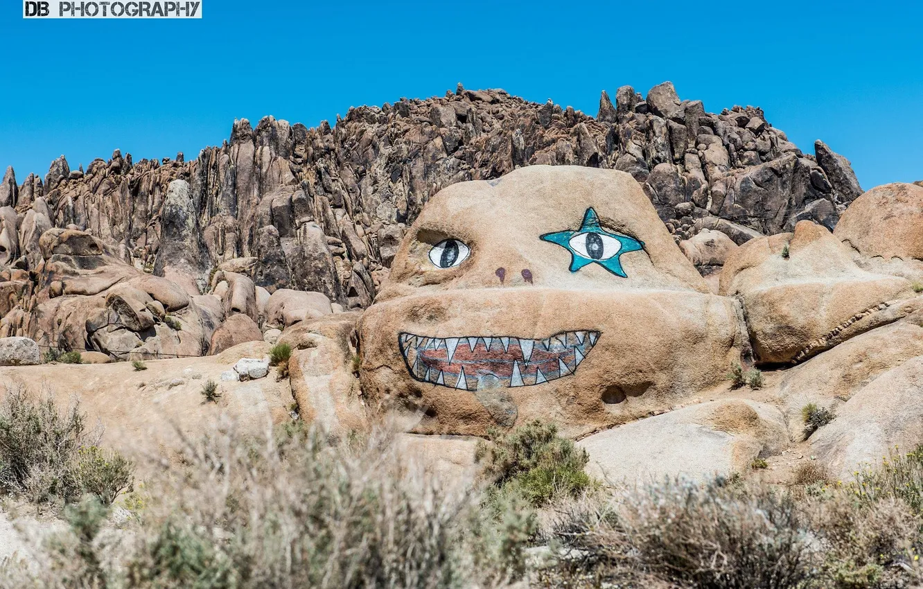 Фото обои пустыня, гора, Alabama Hills