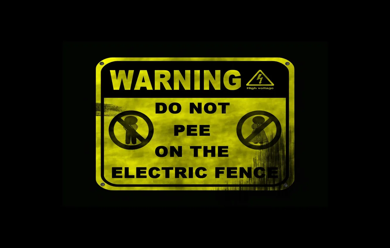Фото обои щит, опасно, fence, electric, high voltage, Warning, высокое напряжение, do not pee