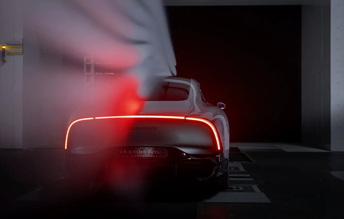 Фото обои купе, Mercedes-Benz, воздух, потоки, тесты, 2022, Vision EQXX Concept