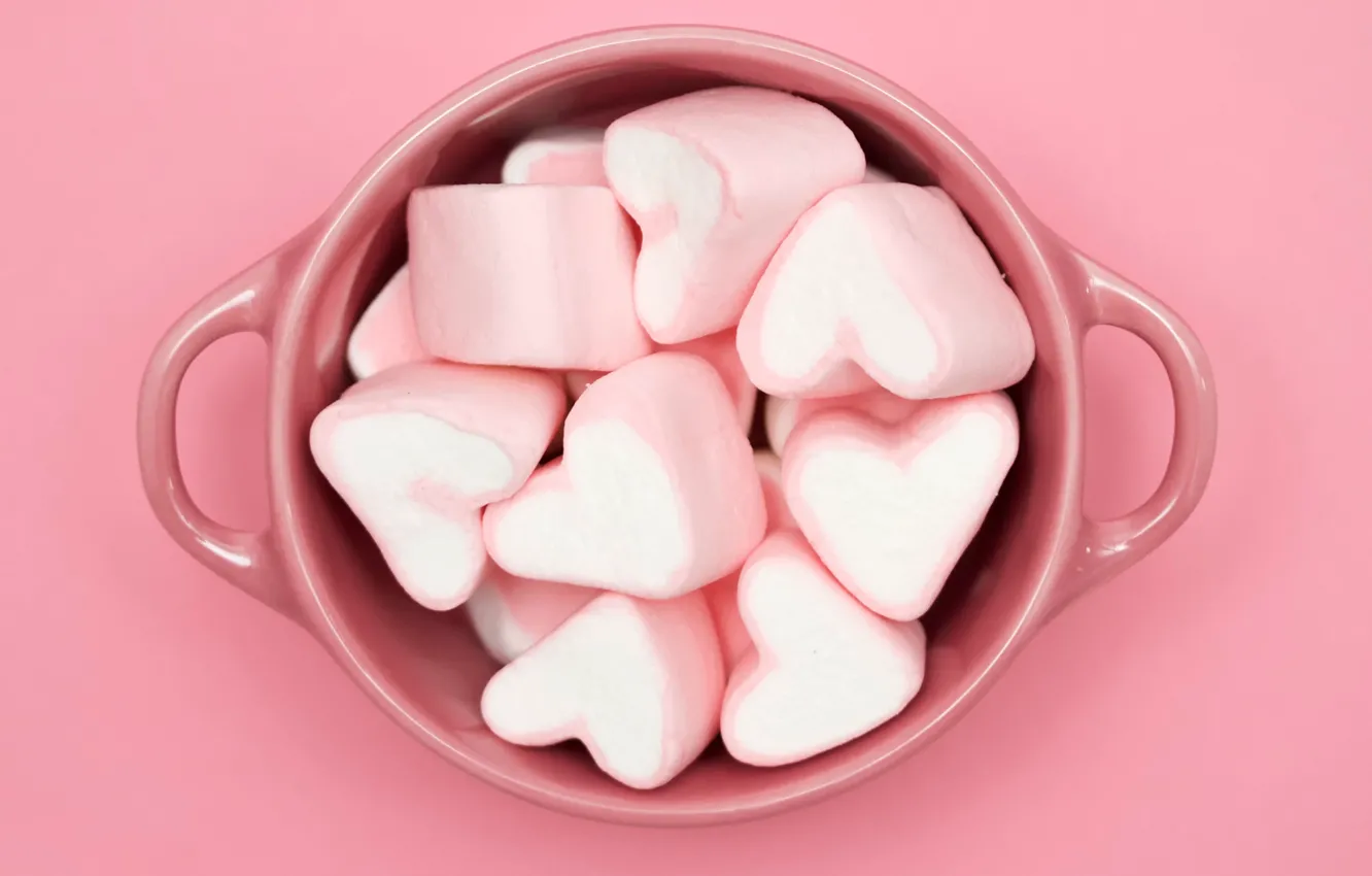 Фото обои конфеты, чашка, Pink cubed