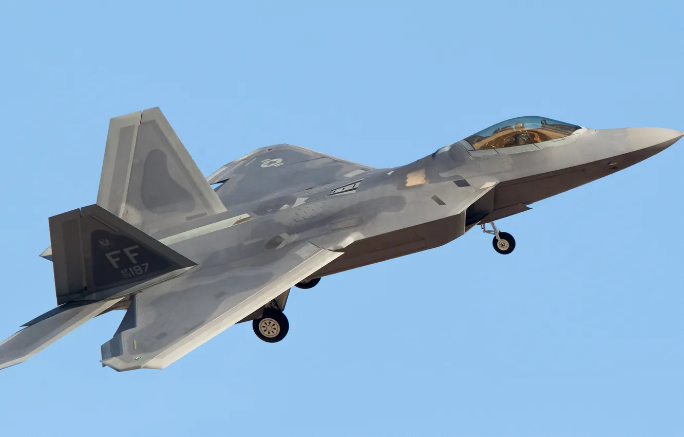 Фото обои истребитель, Raptor, многоцелевой, F-22A