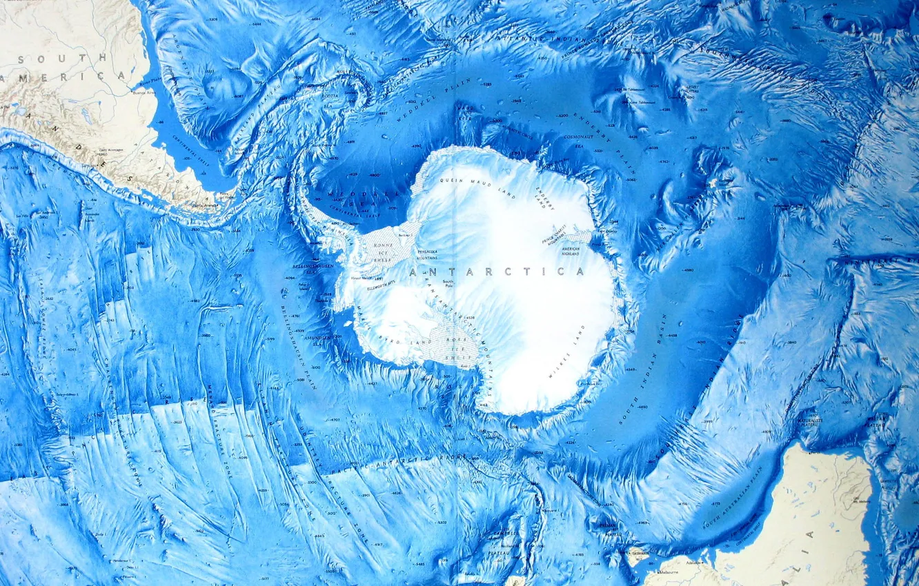 Фото обои карта, антарктида, ледяной, южная америка, материк.