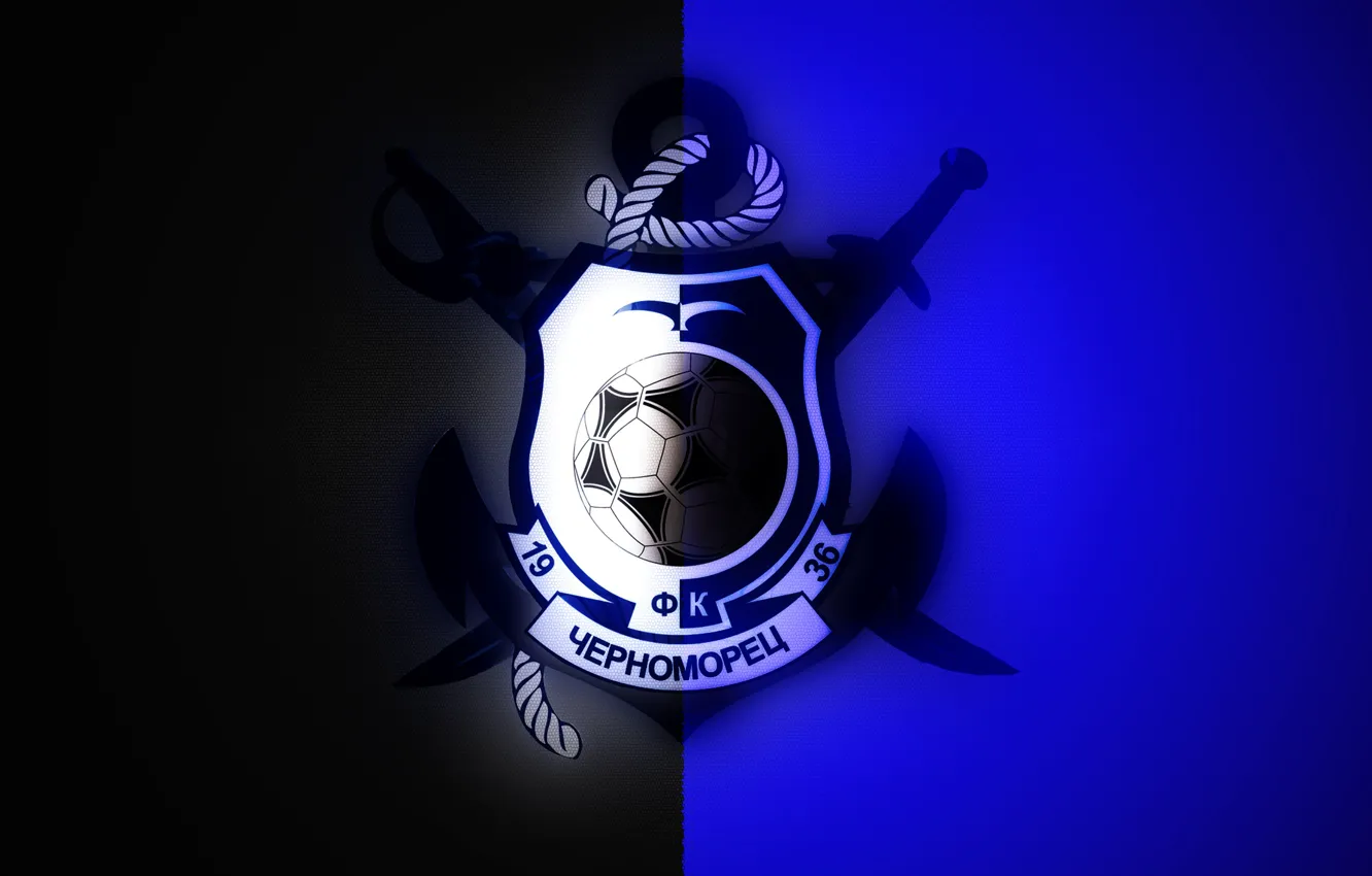 Фото обои Черный, Синий, Спорт, Лого, Футбол, Фон, Логотип, Клуб