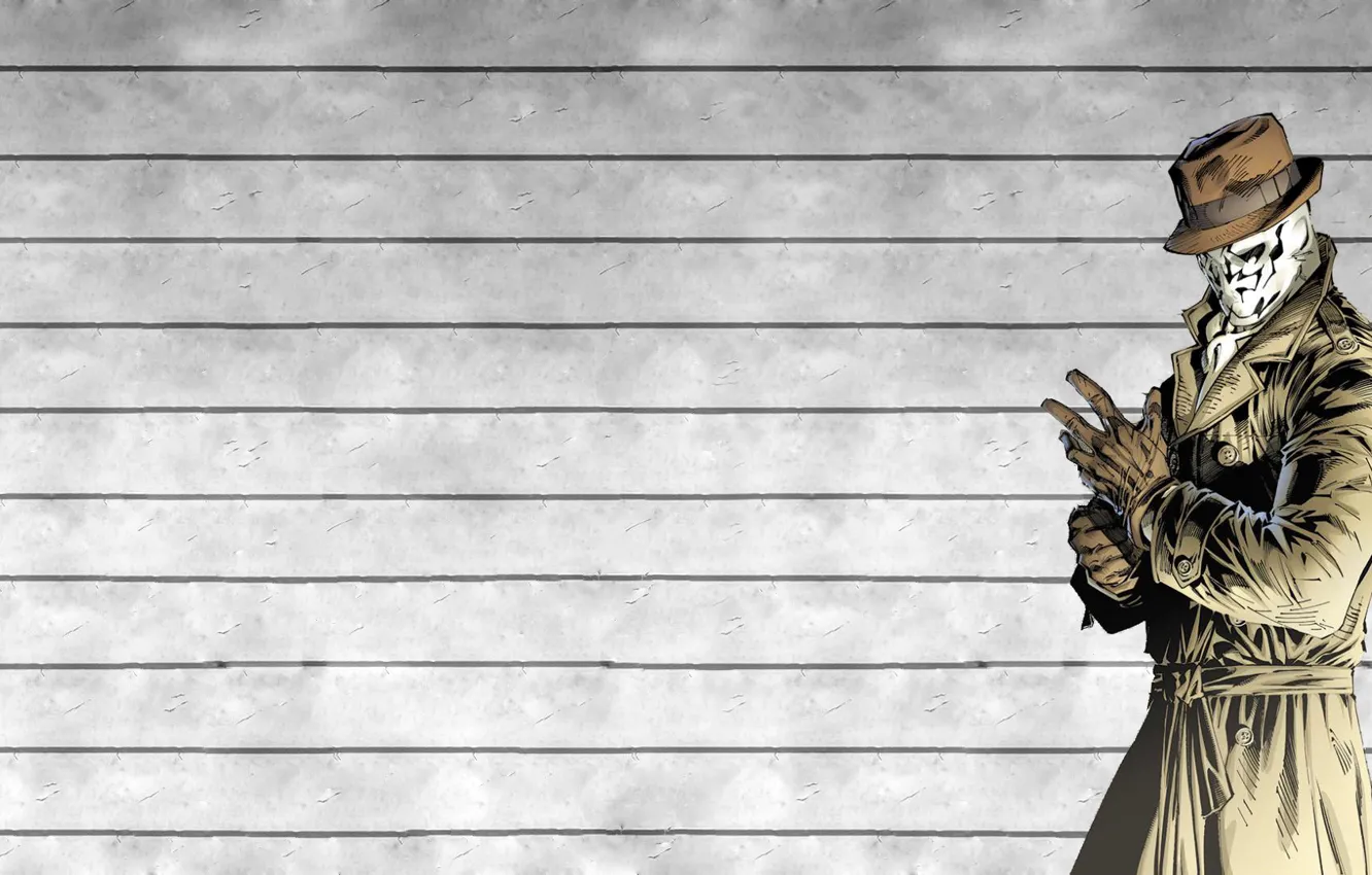 Фото обои Хранители, Watchmen, Роршах, art, Comics, Rorschach