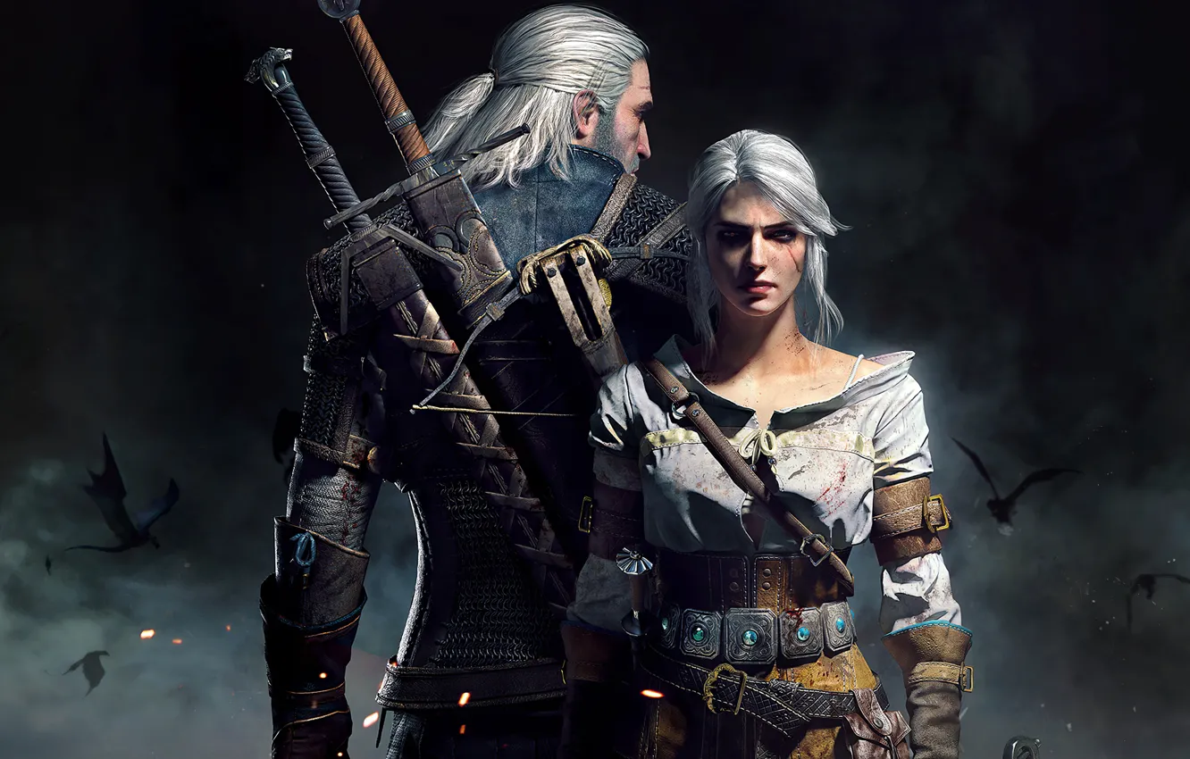 Фото обои games, The Witcher 3, Geralt, geralt of rivia, Ciri
