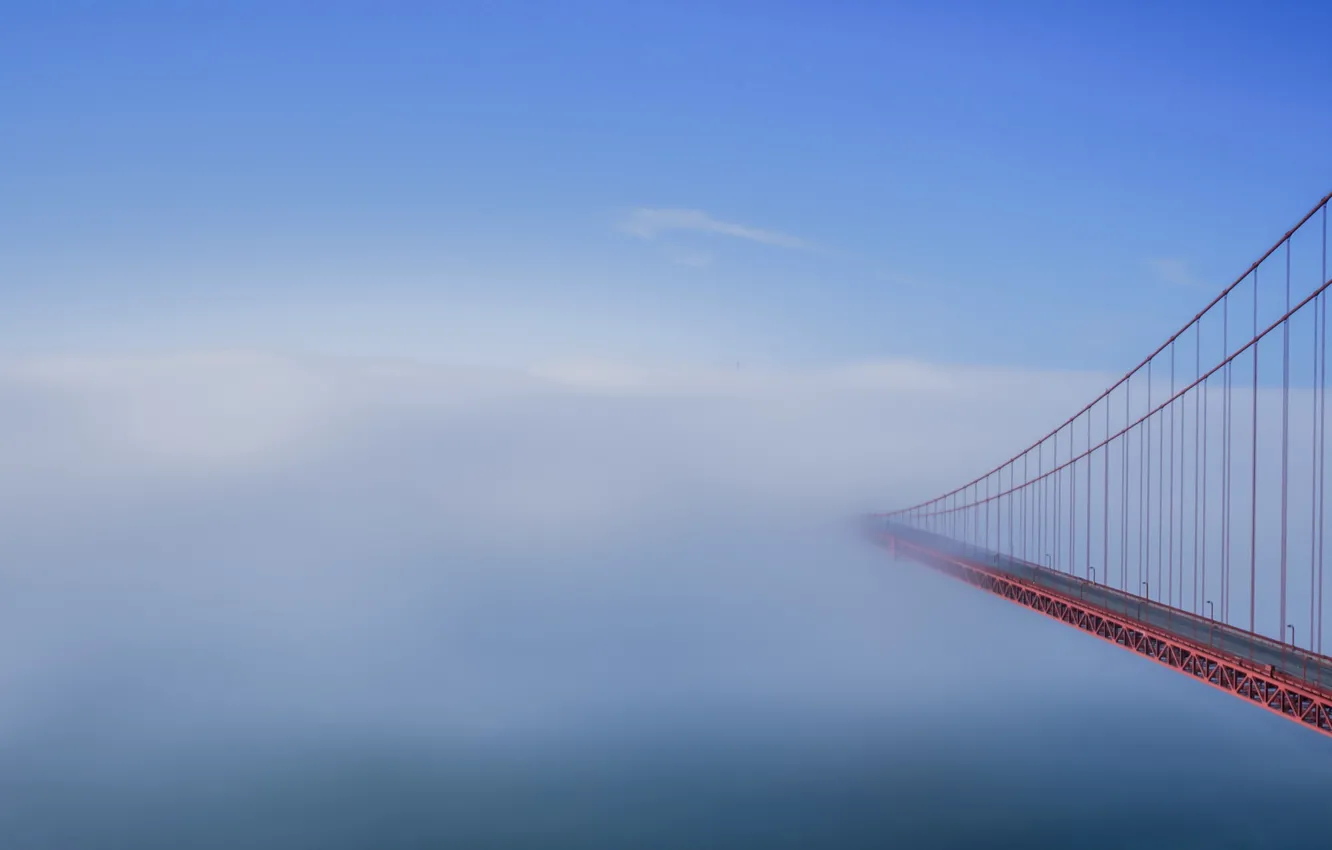 Фото обои fog, Golden Gate, bridge to nowhere