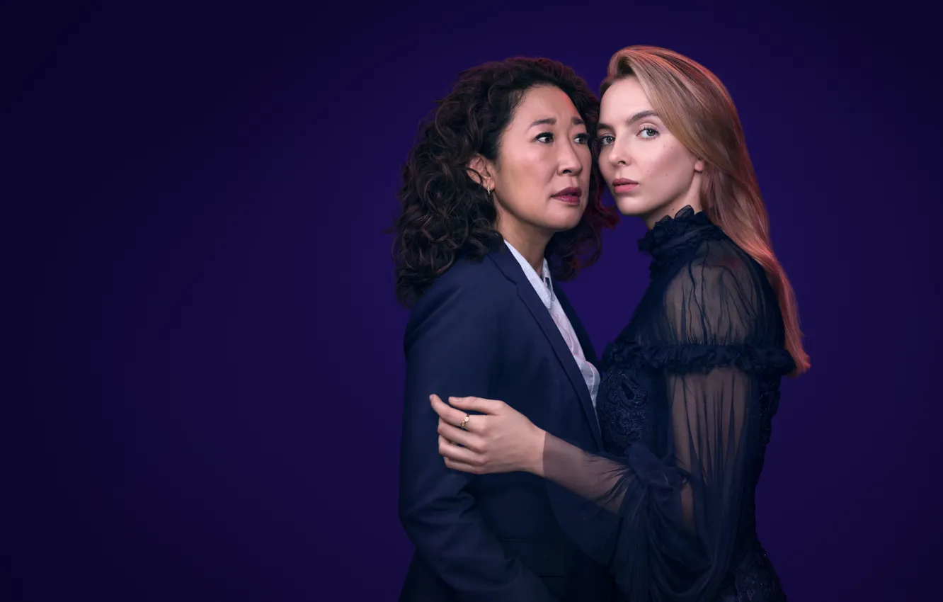 Фото обои Sandra Oh, Убивая Еву, Killing Eve, Jodie Comer, Сандра О, Джоди Комер