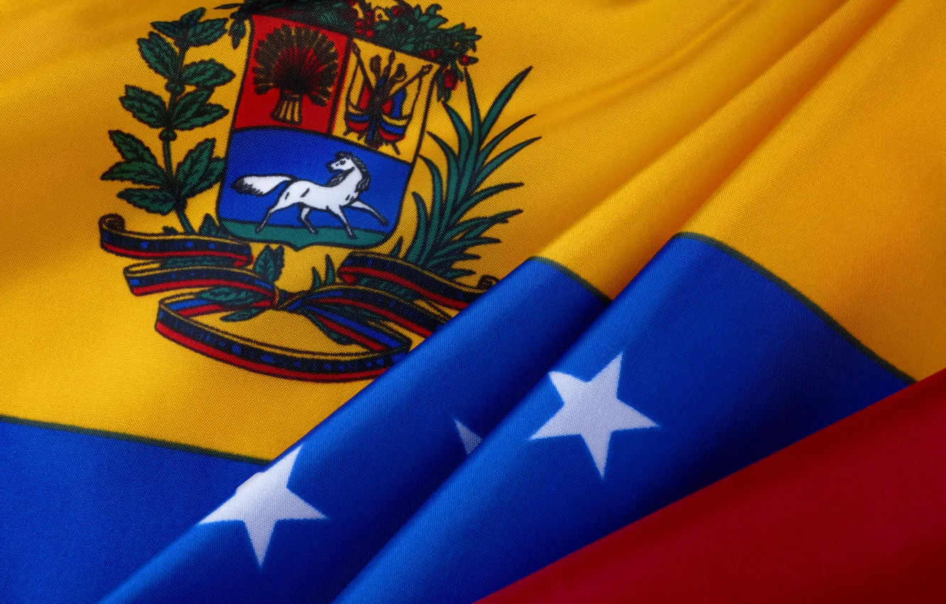 Фото обои звёзды, флаг, герб, stars, Венесуэла, fon, flag, Venezuela