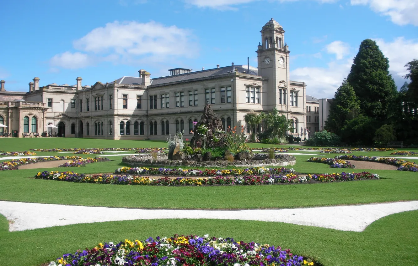 Фото обои park, garden, mansion