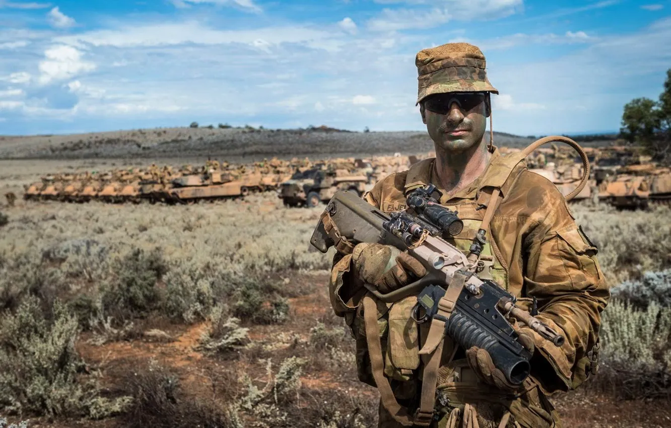 Фото обои оружие, солдат, Australian Army