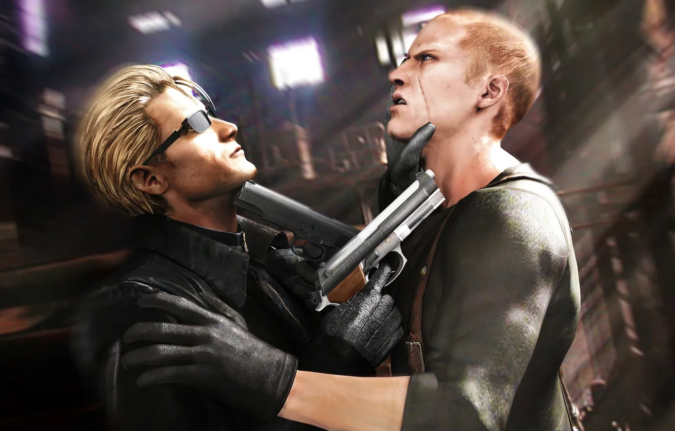 Фото обои пистолет, мужчина, наемник, фан арт, Albert Wesker, Resident evil, jake muller