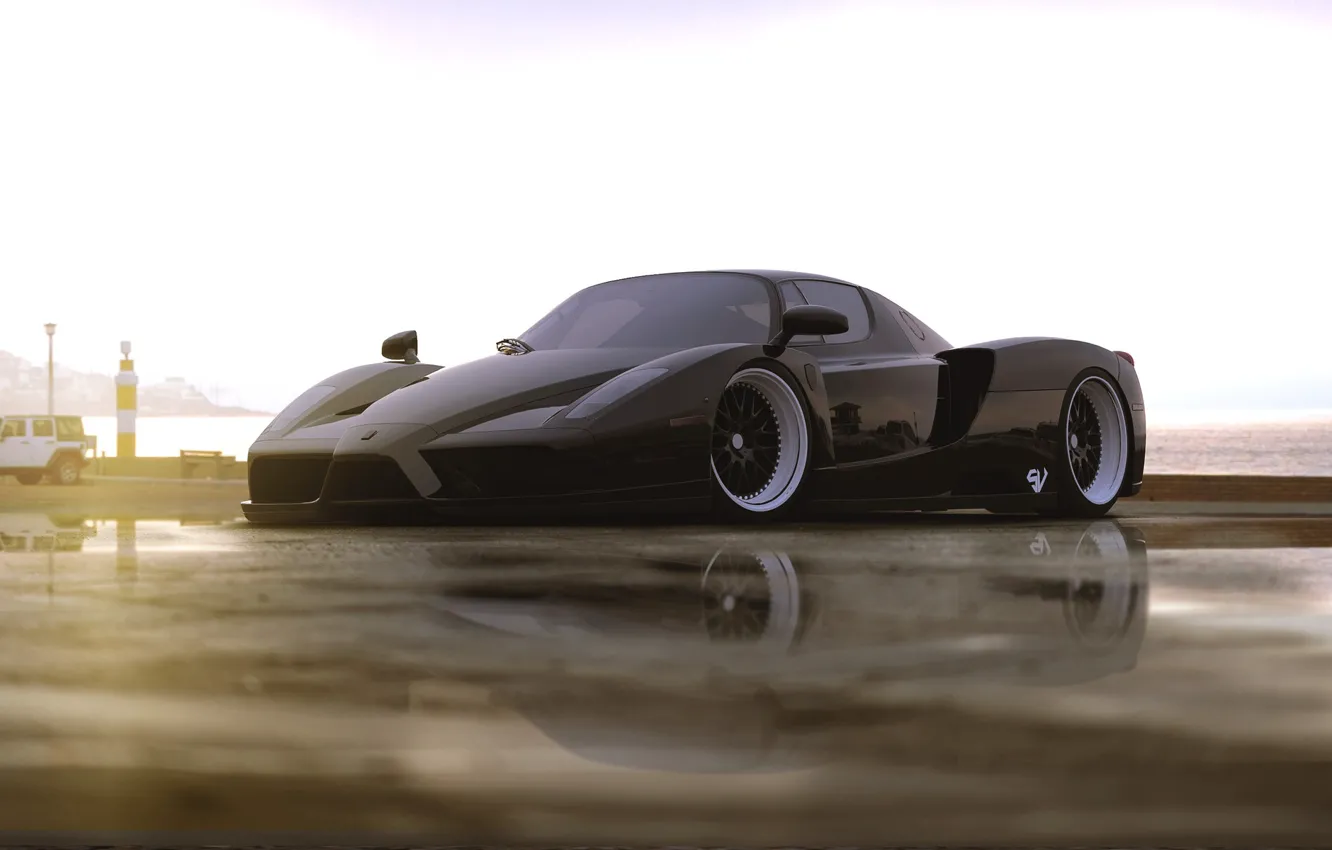 Фото обои Машина, Ferrari, Art, Ferrari Enzo, Enzo, Суперкар, Рендеринг, Concept Art