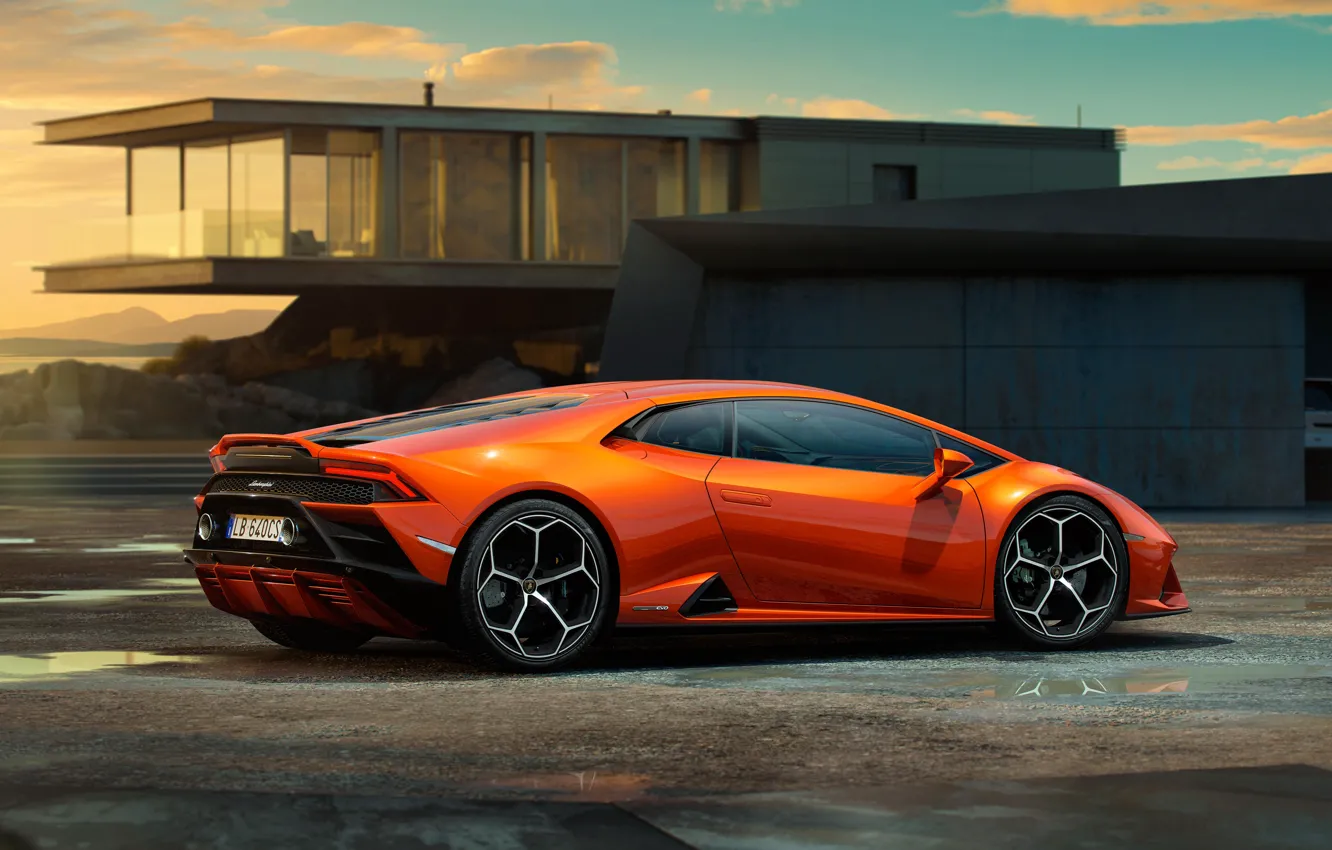 Фото обои Lamborghini, суперкар, Evo, Huracan, 2019, Lamborghini Huracan Evo