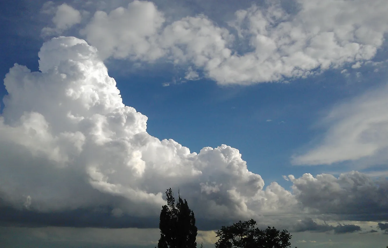Фото обои небо, облака, природа, синее, sky, nature, blue, clouds
