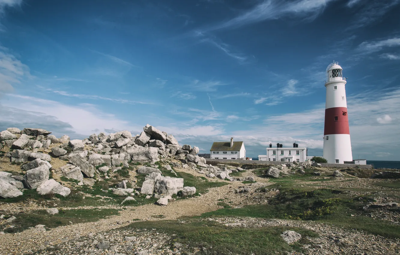 Фото обои маяк, Англия, Portland, England, Lighthouse, Bill, Dorset, Jurassic Coast