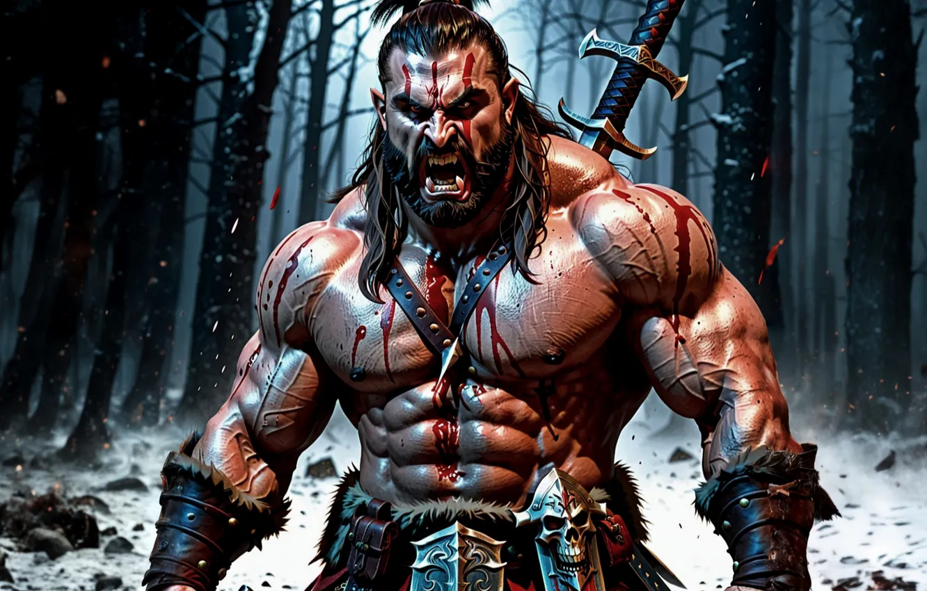 Фото обои sword, vampire, warrior