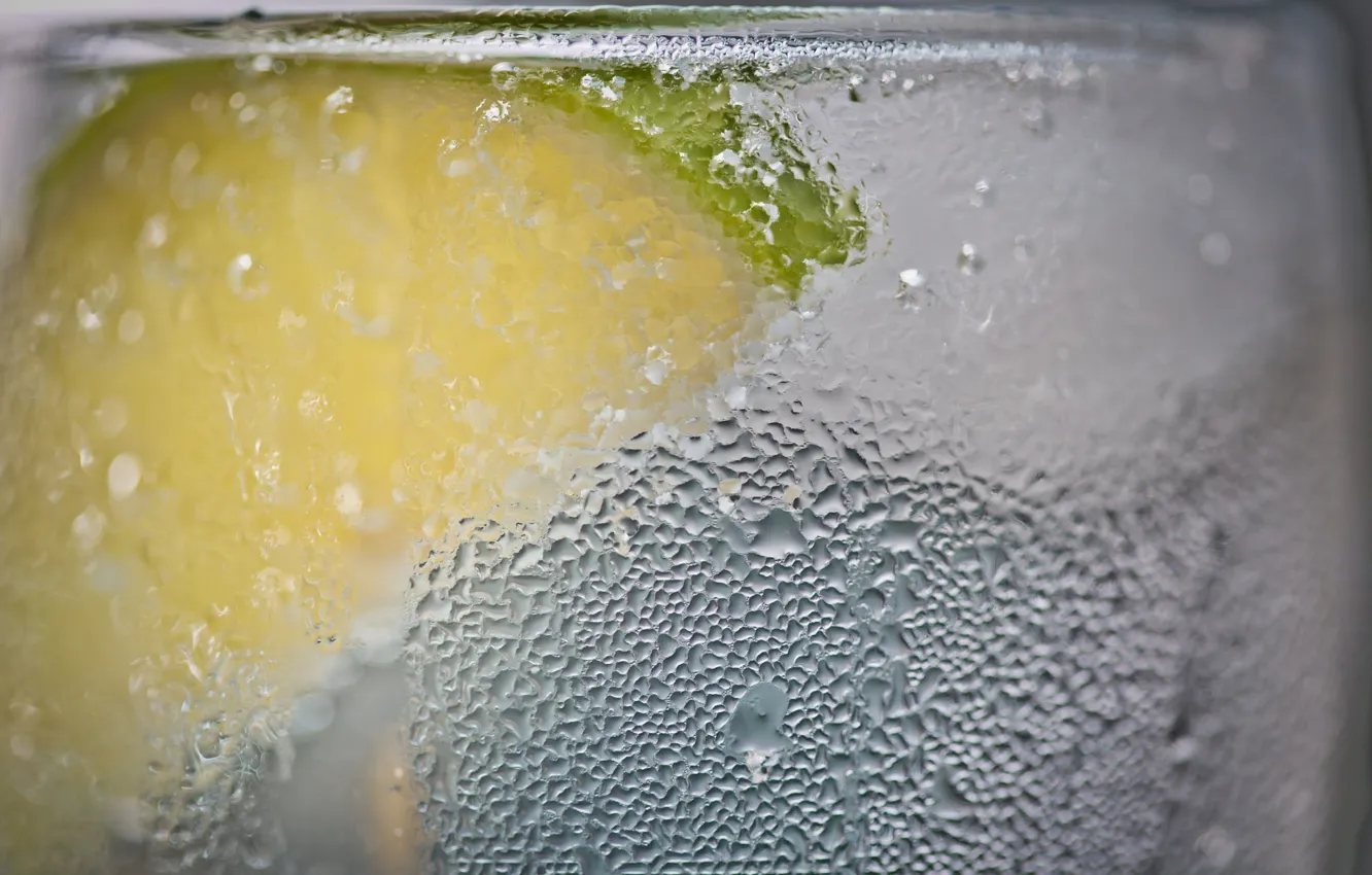 Фото обои вода, лимон, напиток