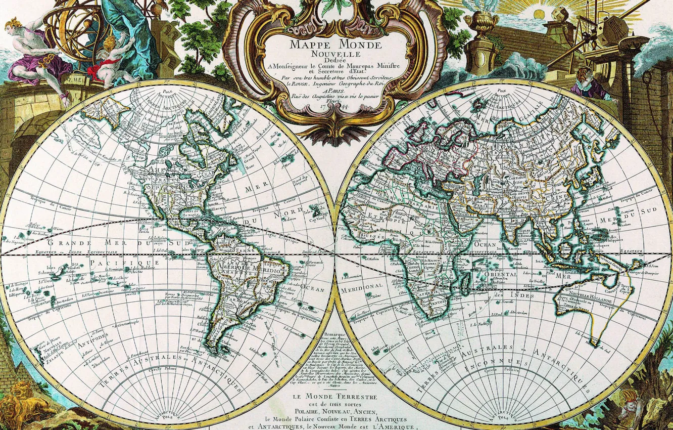 Фото обои мир, карта, материки, Mappe monde