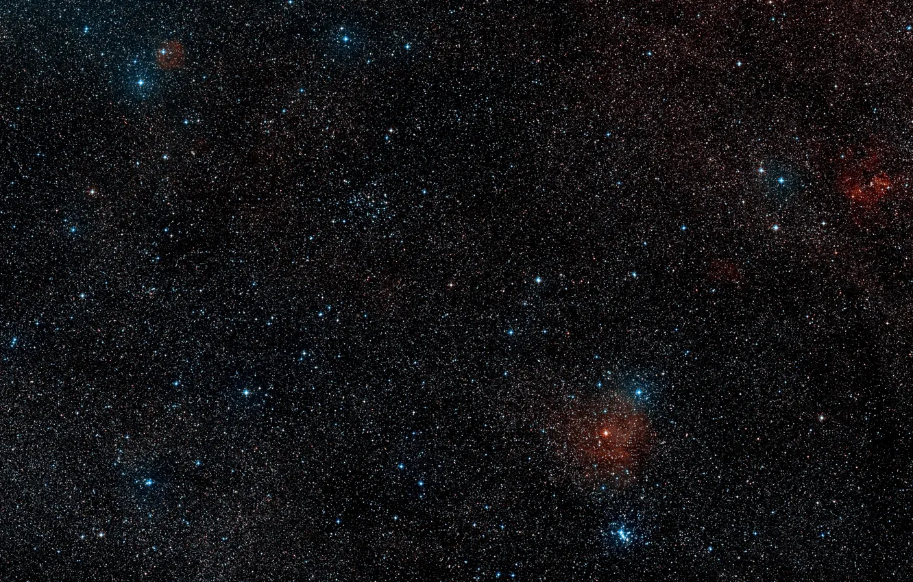 Фото обои Wide Field View, Digitized Sky Survey 2, IRAS 13481-6124, Constellation of Centaurus, It's surroundings