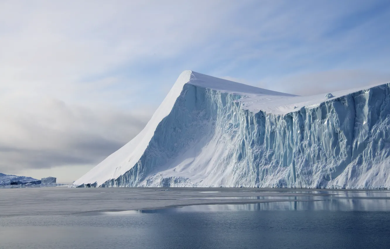 Фото обои холод, лед, море, ледник, льдины