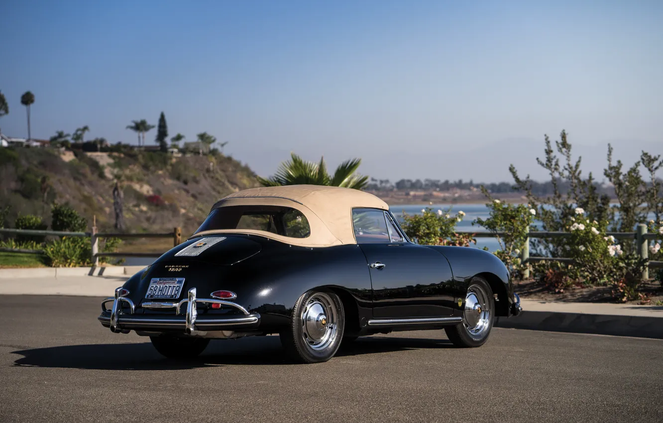 Фото обои Porsche, vintage, 356, 1958, Porsche 356A 1600 Super Cabriolet