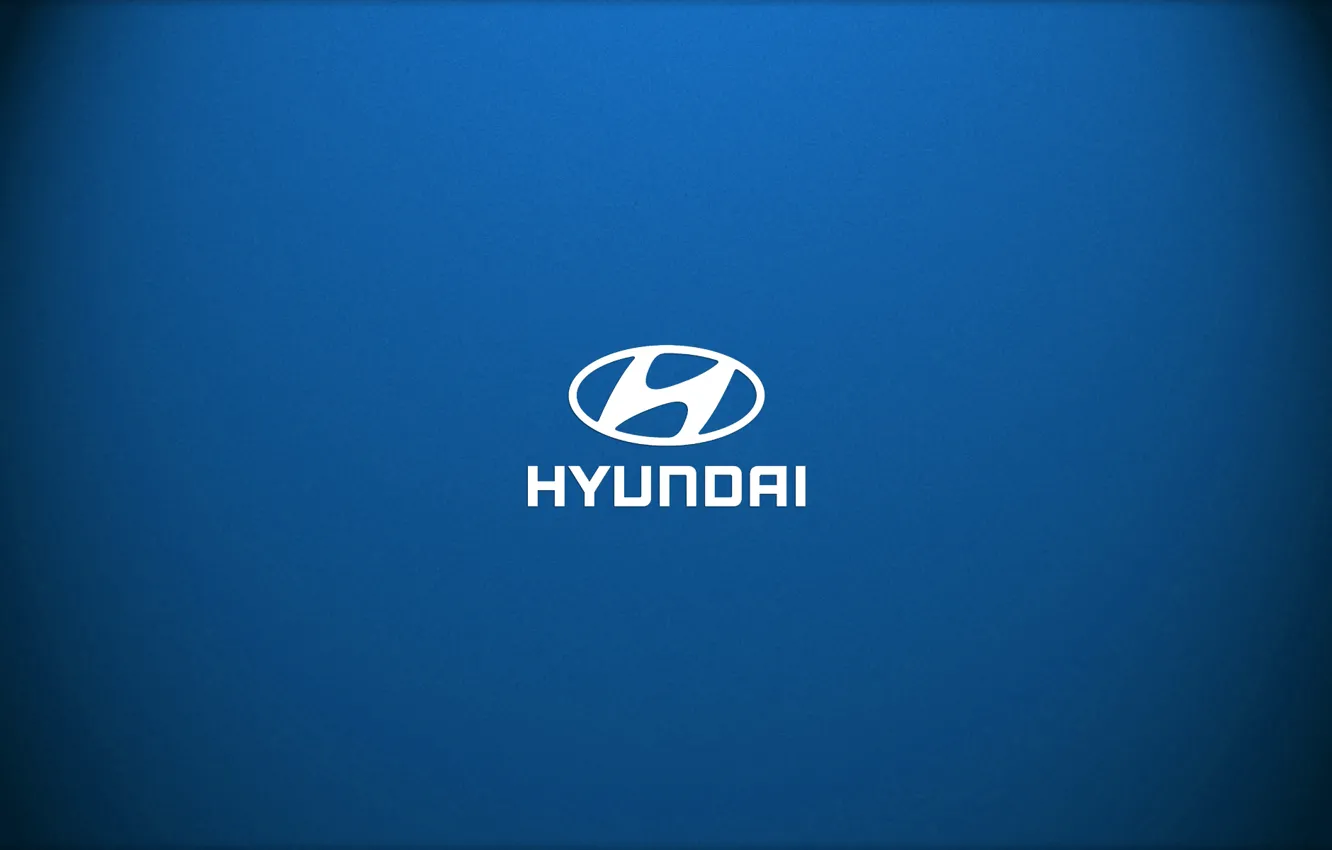 Фото обои Синий, Логотип, Hyundai, Бренд, Blue, Logo, Марка Автомобиля