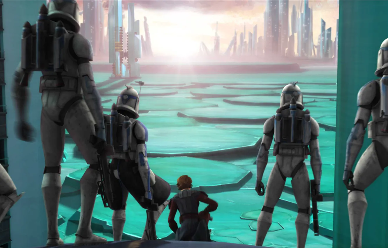Фото обои клоны, Республика, animated series, Star Wars: the clone wars, Звездные войны: войны клонов, Aanakin Skywalker