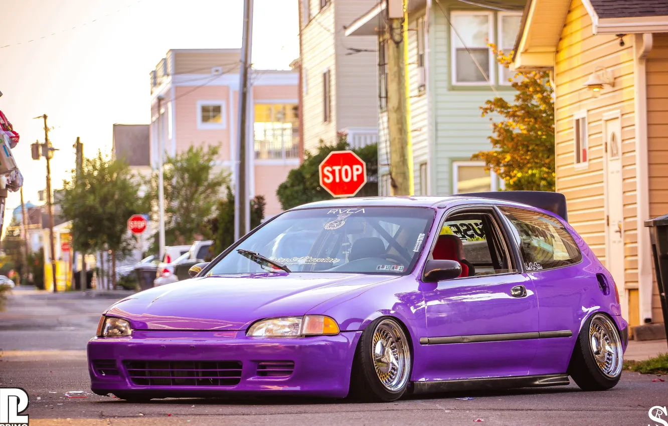 Фото обои honda, хонда, tuning, civic, low, stance, цивик