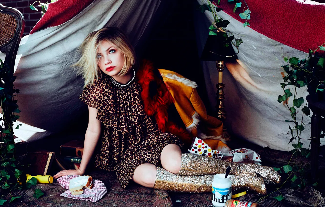 Фото обои завтрак, фотосессия, Tavi Gevinson, журнал Lula, бутер