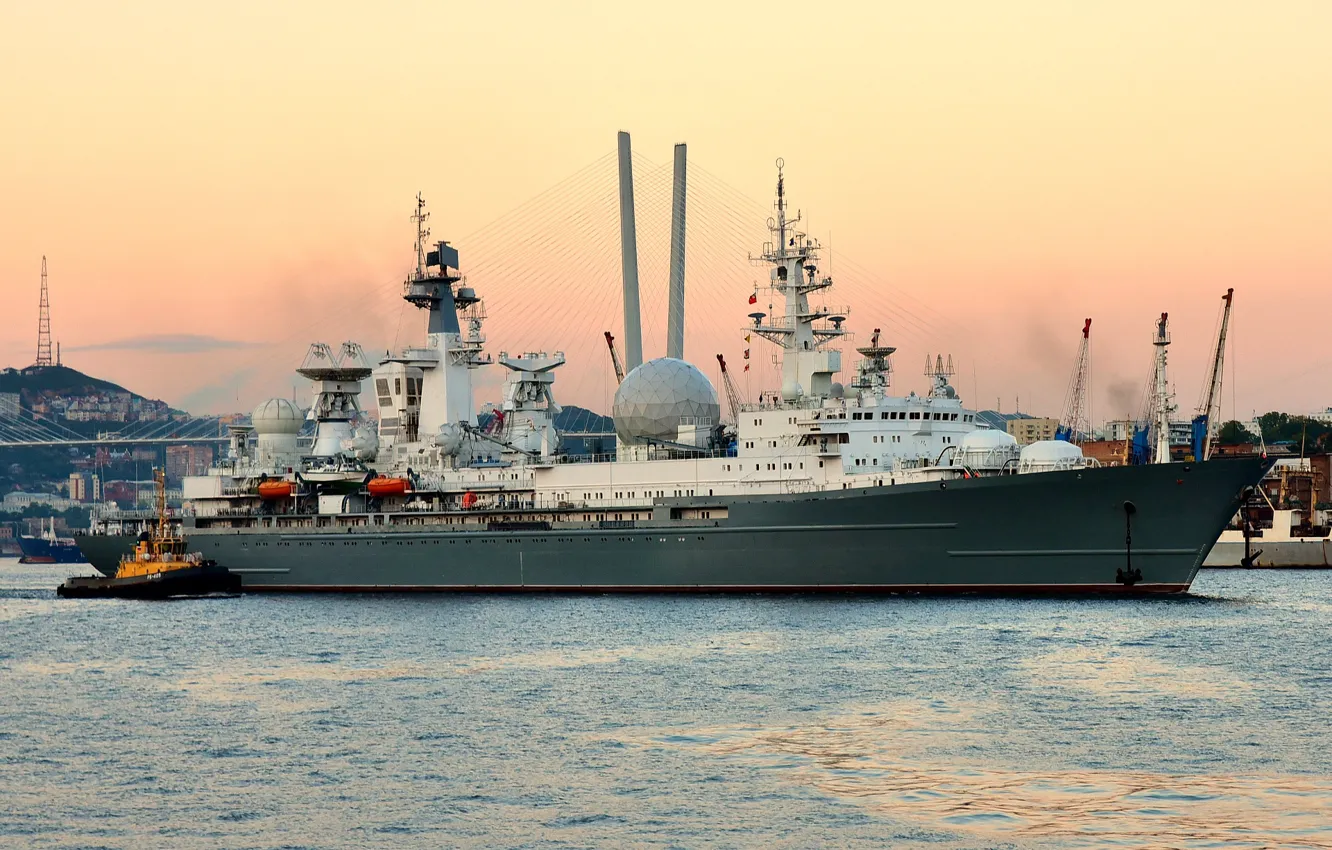 Фото обои корабль, владивосток, исследовательский, академик крылов