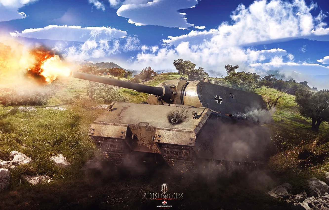Фото обои Игры, World of Tanks, Maus, Wargaming Net, FuriousGFX, Маус