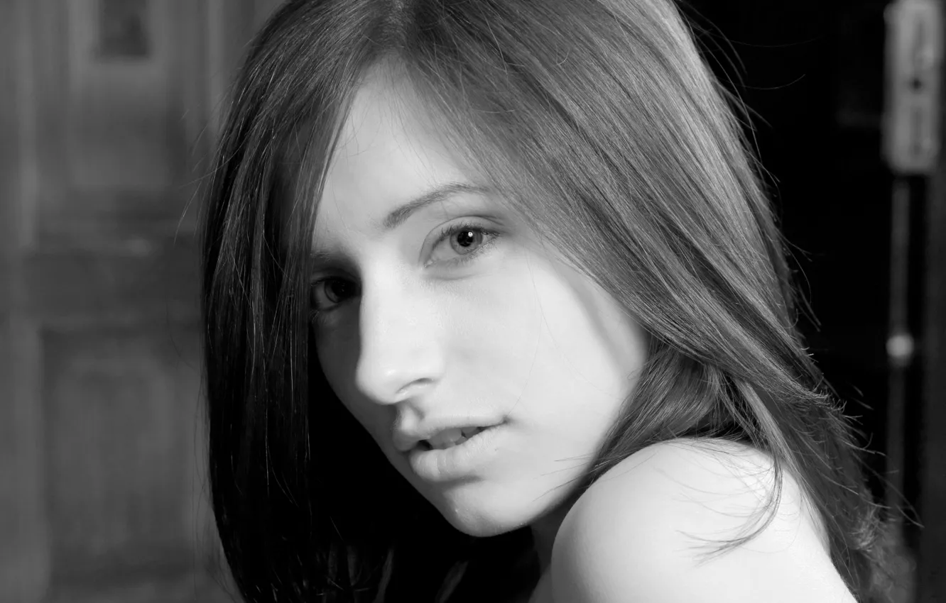 Фото обои nadia, beauty, black &amp; white, kiska, simone b