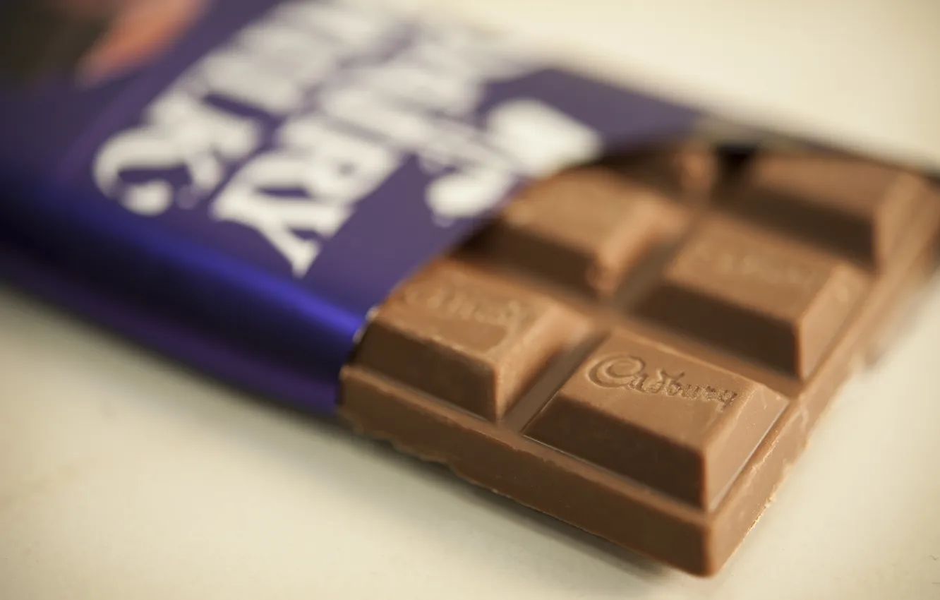 Фото обои макро, шоколад, сладкое, Cadbury
