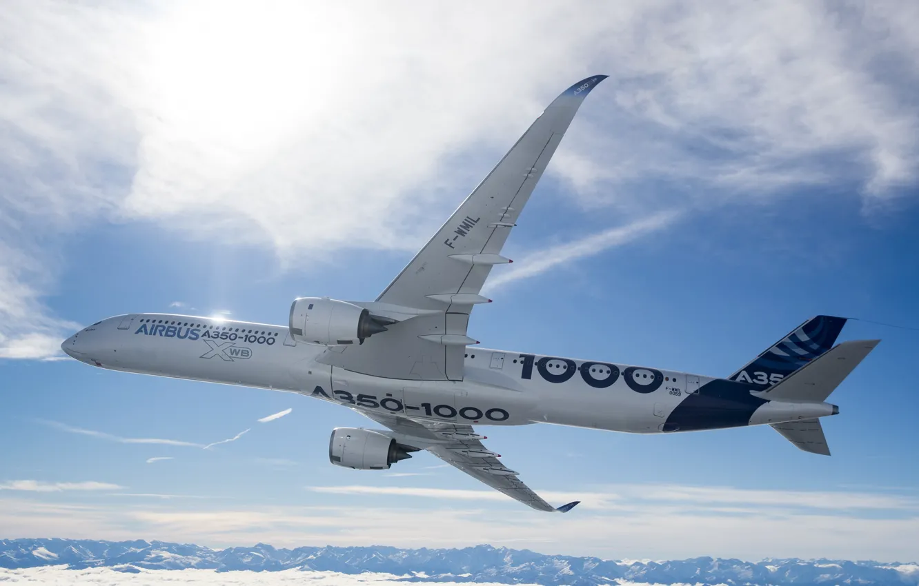 Фото обои Airbus, Аэробус, А350, A350-1000