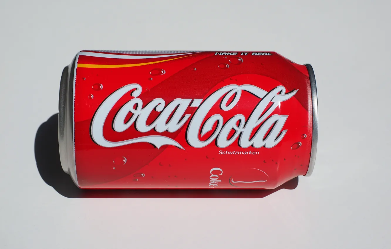 Фото обои red, coca-cola, can, tin