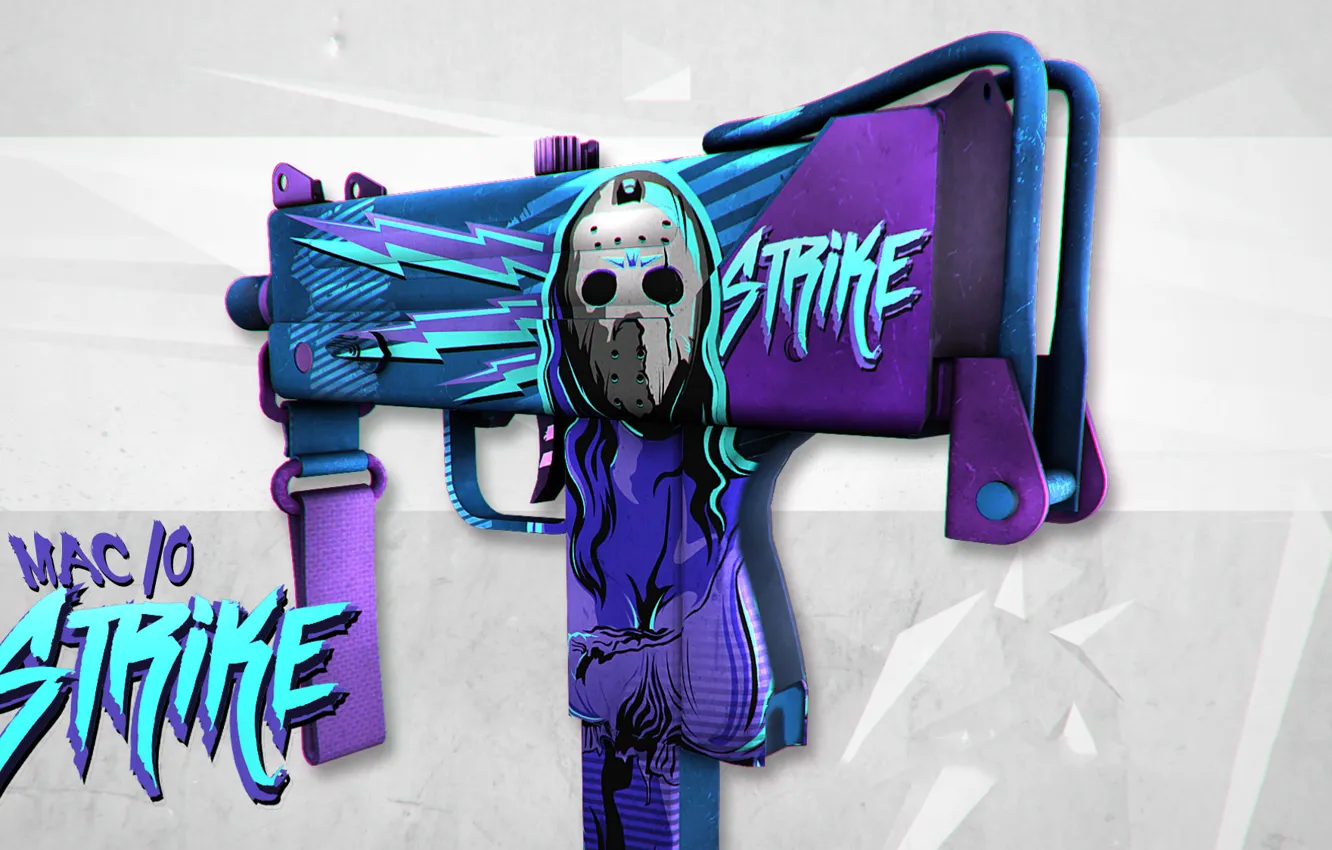 Фото обои линии, маска, strike, раскрас, workshop, slasher, cs go, custom paint job