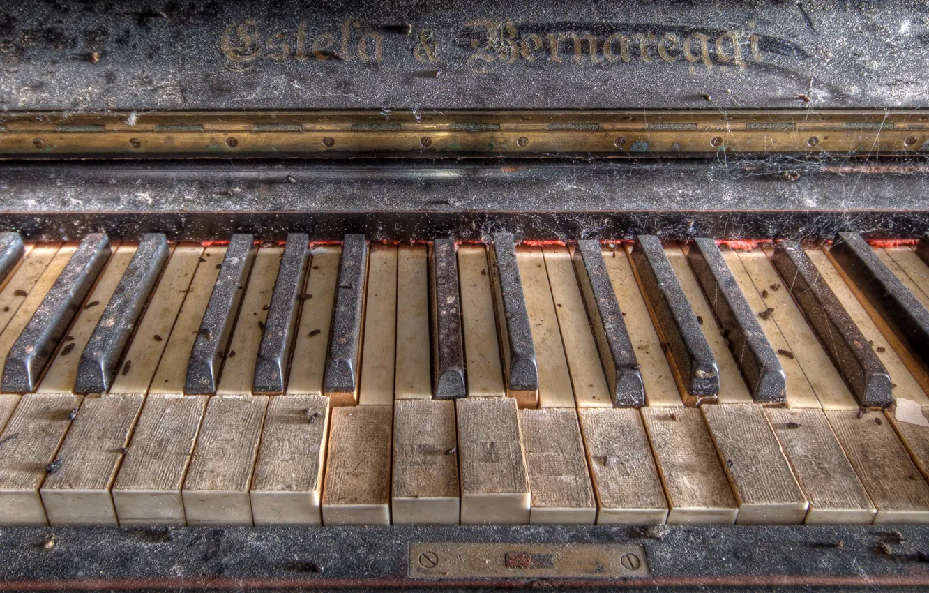 Фото обои piano, antiguo, Melodies