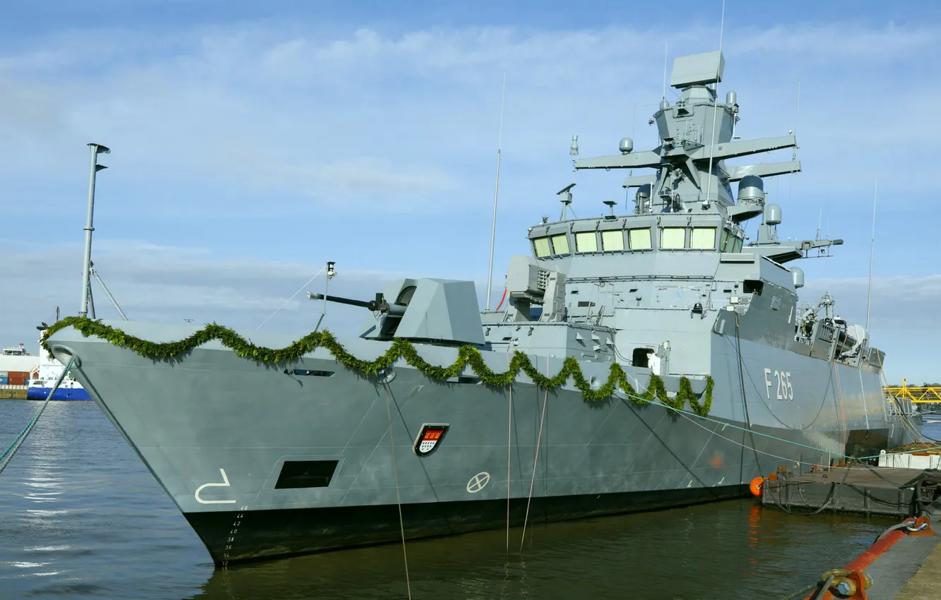 Фото обои корвет, ввод в строй, ВМС Германияи, FGS Köln