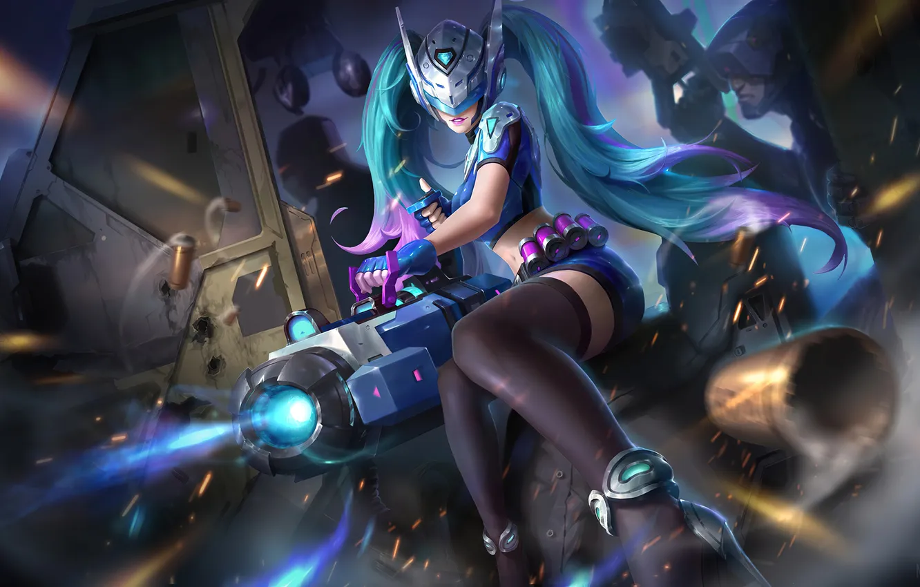 Фото обои Art, Skin, Layla, Mobile Legends, Blue Spectre