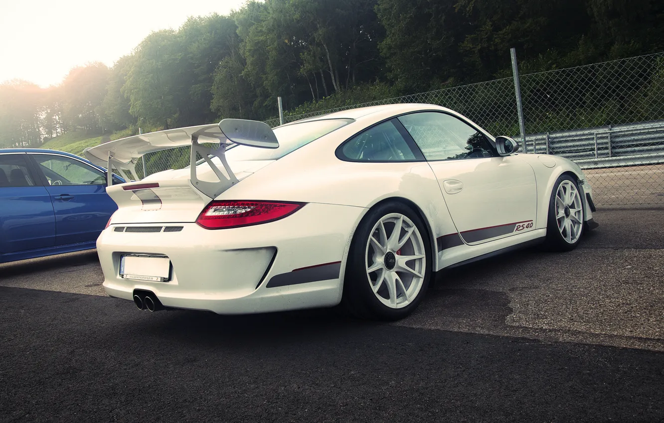 Фото обои Porsche, white, GT3 RS, 4.0