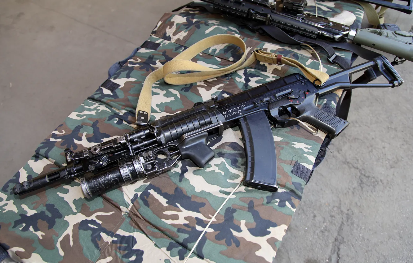 Фото обои оружие, автомат, гранатомёт, подствольный, АЕК-971