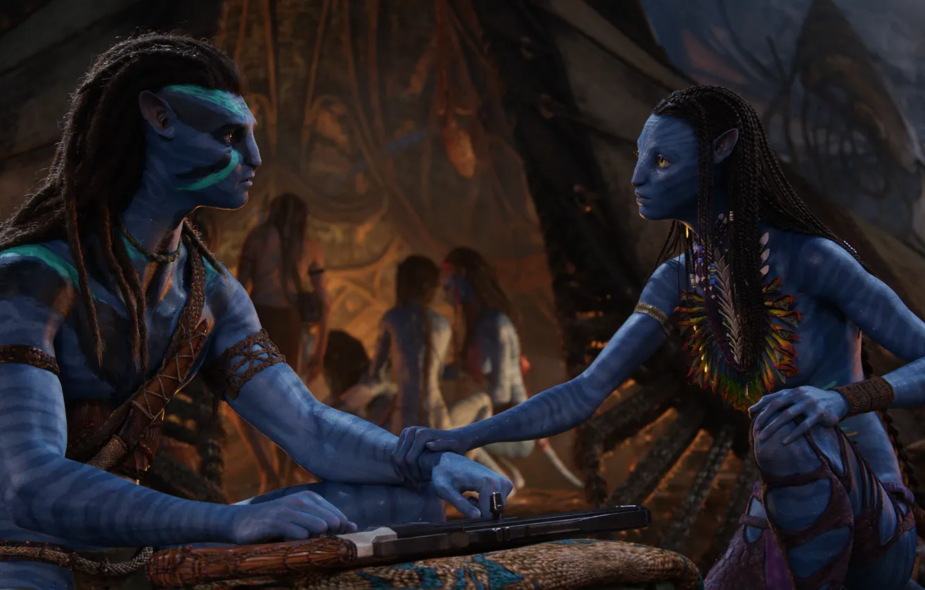 Фото обои Avatar, Neytiri, family, Jake Sully, Avatar: The Way of Water