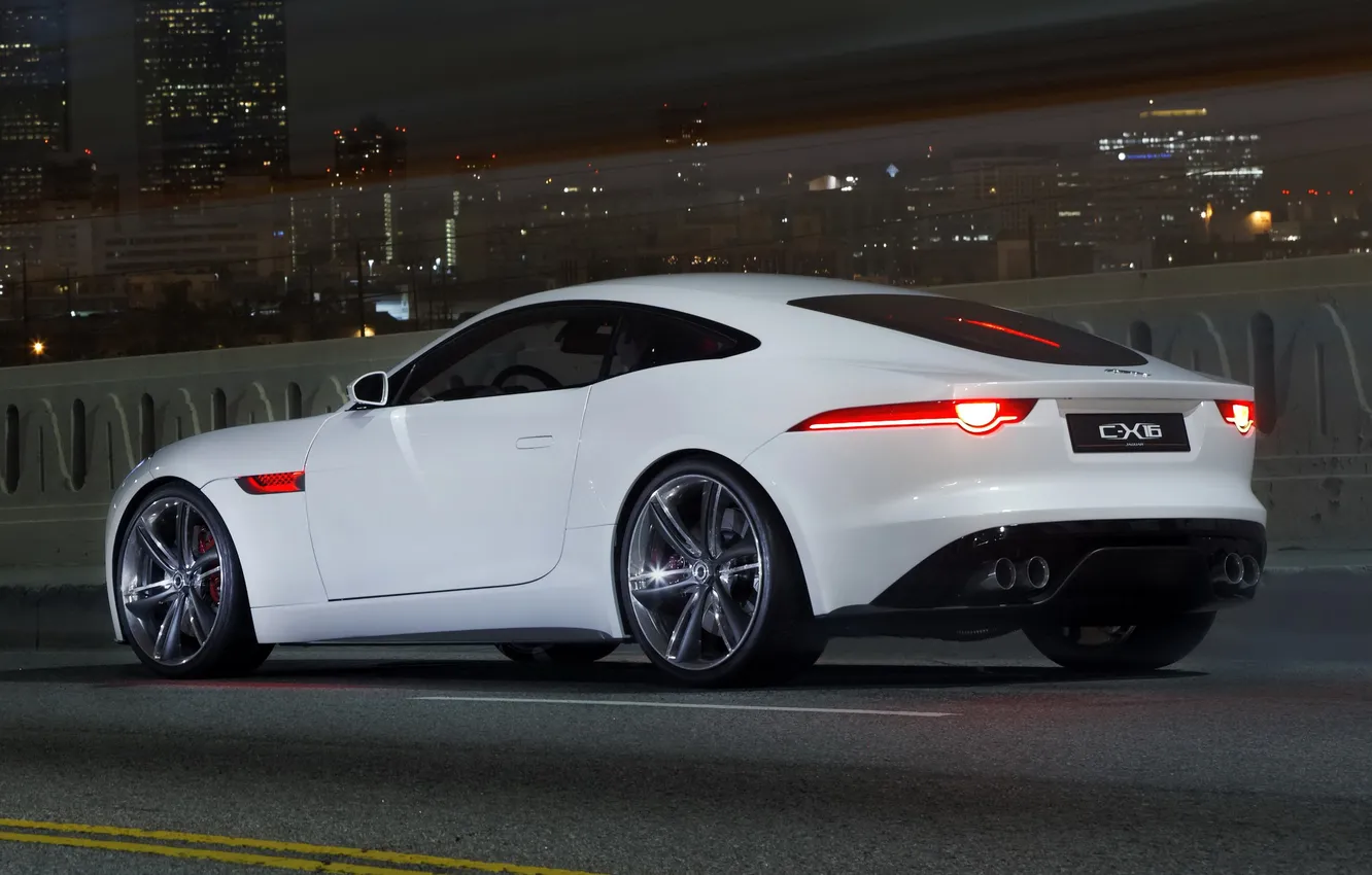 Фото обои car, Concept, Jaguar, white, C-X16