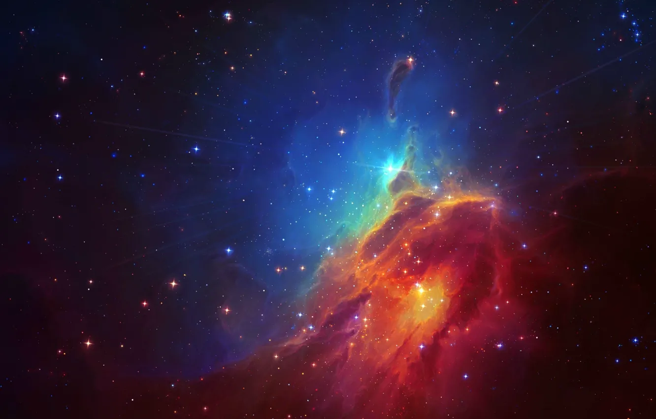 Фото обои colors, space, Nebula, stars, cosmos, galaxy