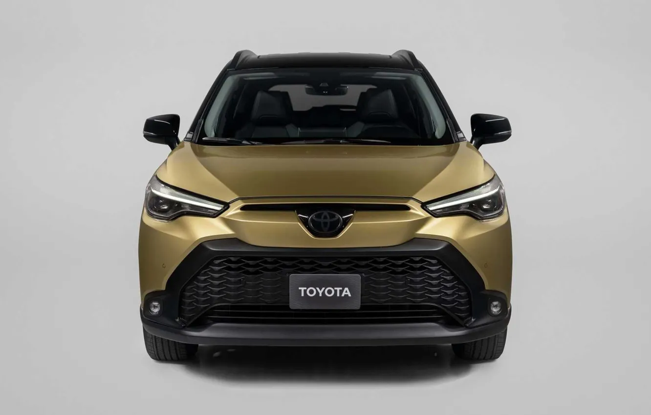Фото обои Toyota, вид спереди, Hybrid, Corolla, Cross, for US